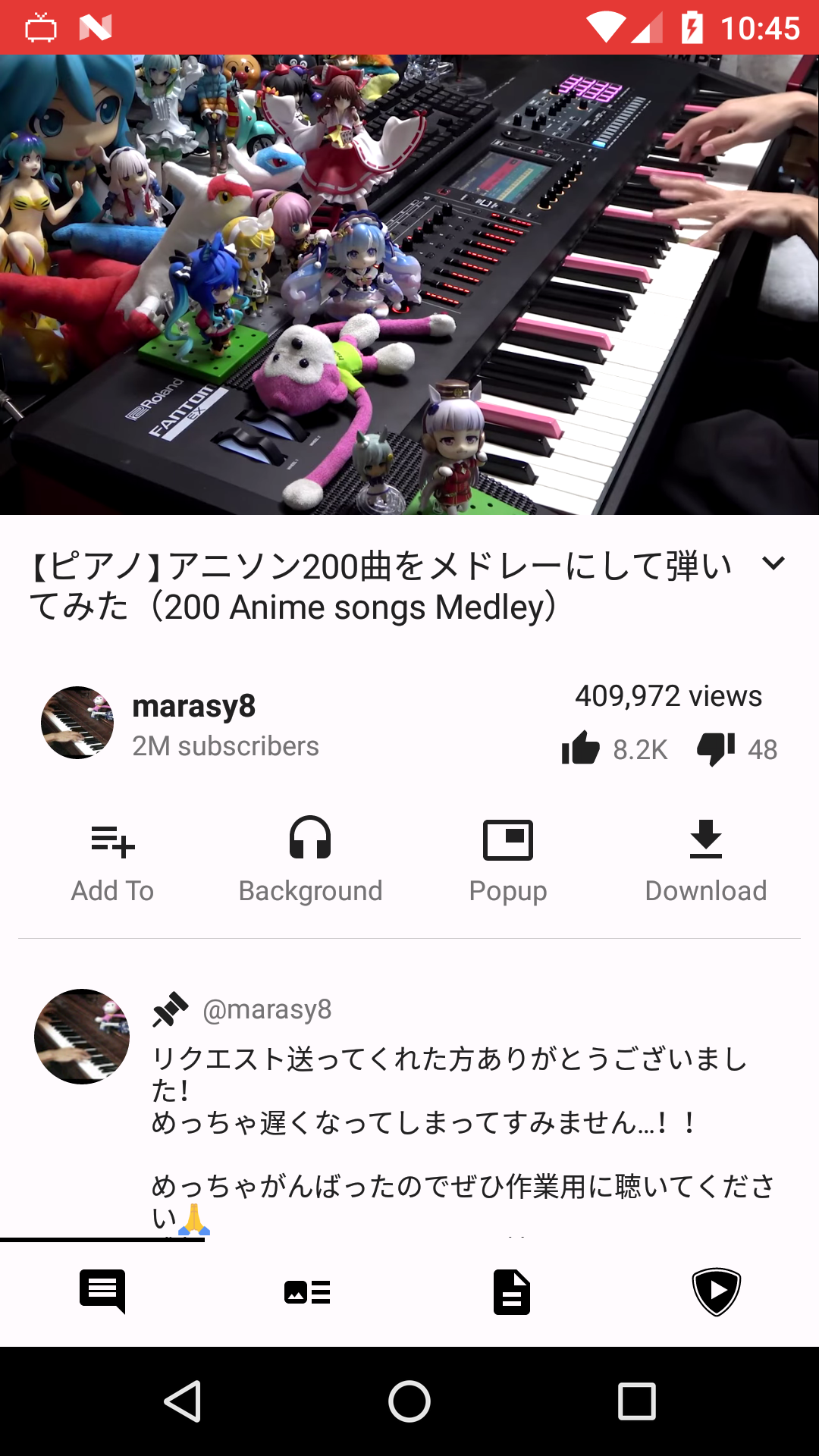 YouTube playback in PipePipe 5.2.4-beta on Android 7 with WebView 52
