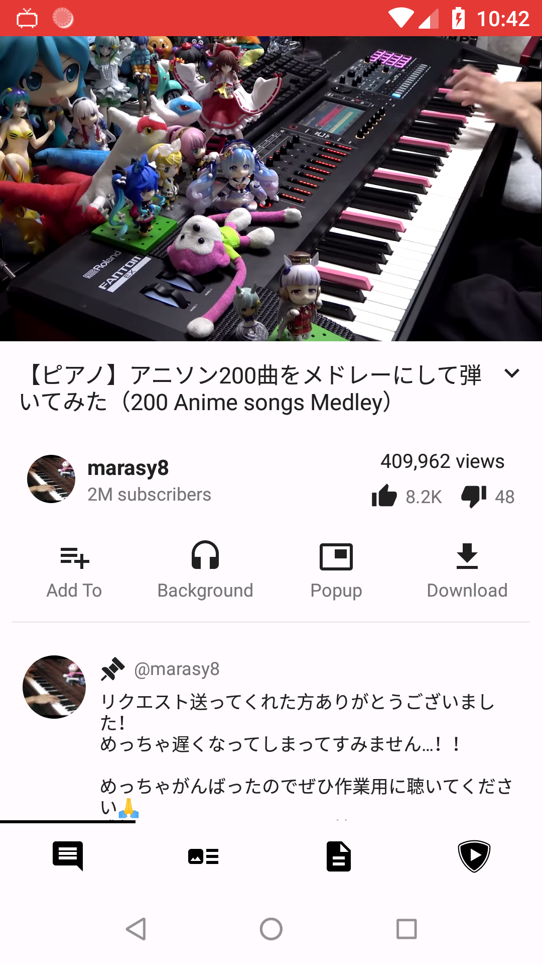 YouTube playback in PipePipe 5.2.4-beta on Android 8.1 with WebView 61